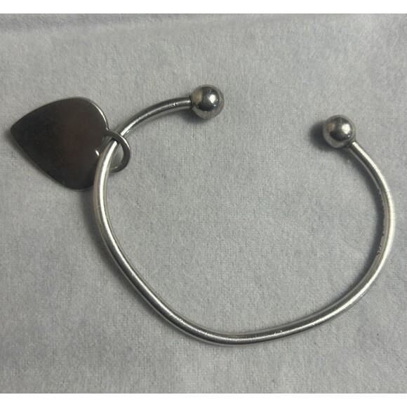 Tiffany & Co Return to Tiffany Heart Tag 925 Silver Bangle 2.5” Medium - Picture 14 of 16